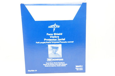 Medline NONFS300 Face Shild Protector Facial, Full Length - Box of 24